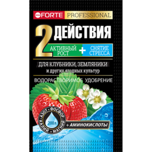Удобрение сухое Форте для клубники и земляники с аминокислотами 100 г (Русинхим)