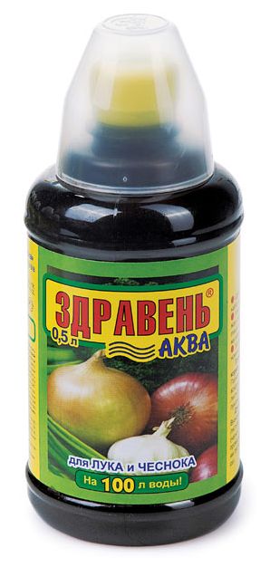 Жидкое удобрение Здравень АКВА Лук и Чеснок 0,5л (ВХозяйство)