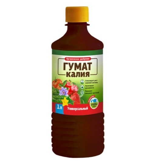 Жидкое удобрение Гумат калия 1л конц. (Биомастер)