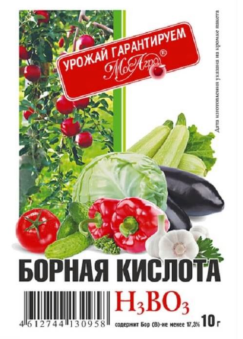Удобрение сухое Борная кислота 10гр (МосАгро)