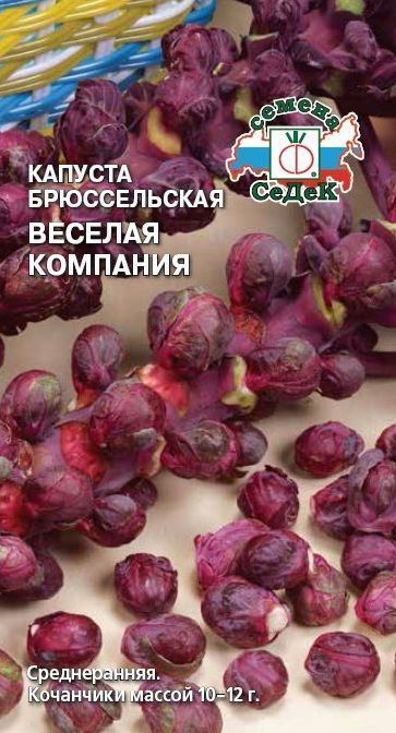 Семена Капуста брюссельская Веселая компания (Седек) красная 0,3г