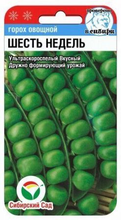 Семена Горох 6 недель (Сиб.Сад) 5г
