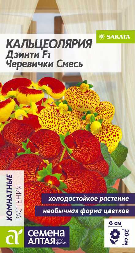 Семена Кальцеолярия (Семена алтая) Дэинти Черевички смесь 3шт