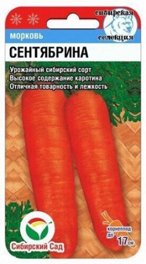 Семена Морковь Сентябрина (Сиб.сад) 2г