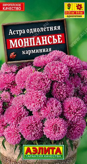 Семена Астра (Аэлита) Монпансье Карминная 0,2г