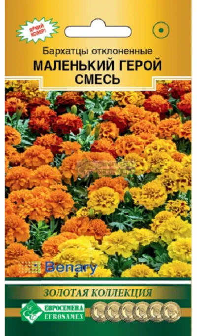Семена Бархатцы Маленький герой (Eurosamen) 10шт
