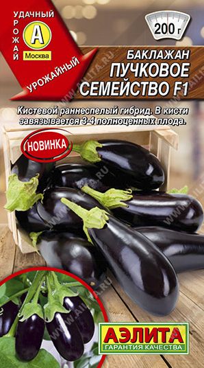 Семена Баклажан Пучковое семейство (Аэлита) 0,1г