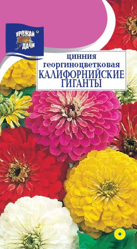 Семена Цинния (Урожай Удачи) Калифорнийские гиганты