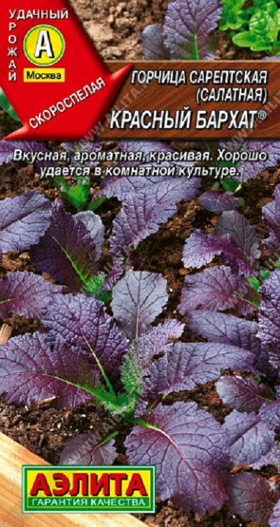 Семена Горчица Красный бархат (Аэлита) 0,5г
