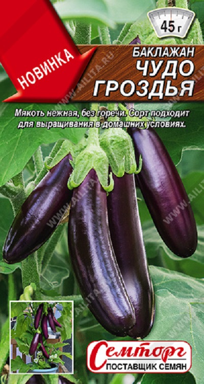 Семена Баклажан Чудо гроздья (Аэлита) 10шт