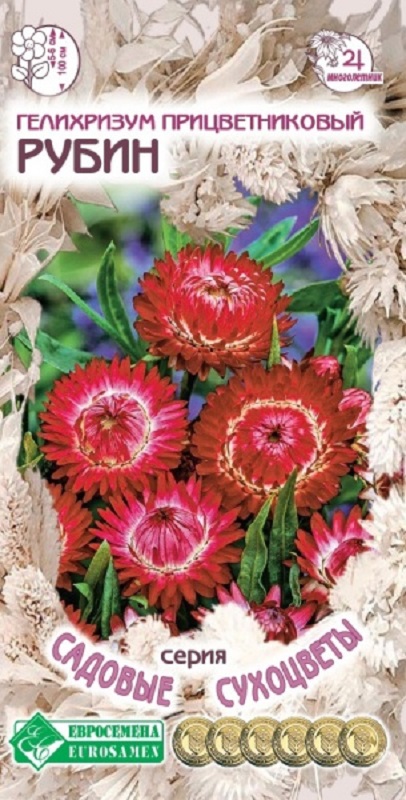 Семена Гелихризиум (Eurosamen) Рубин 0,1г