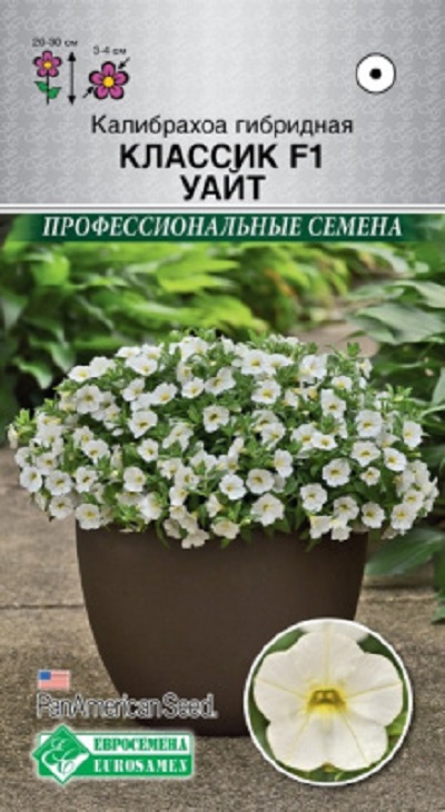 Семена Калибрахоа (Eurosamen) Классик Уайт 3шт