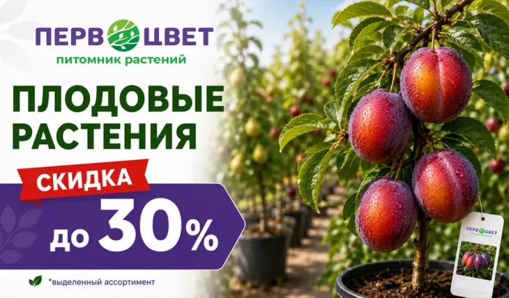 Акция! Скидки до -30% на плодовые растения!