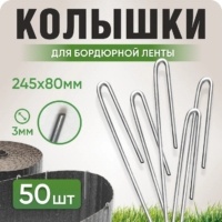 Колышки садовые для борд ленты 245*80мм d3мм(50шт)(Верона)